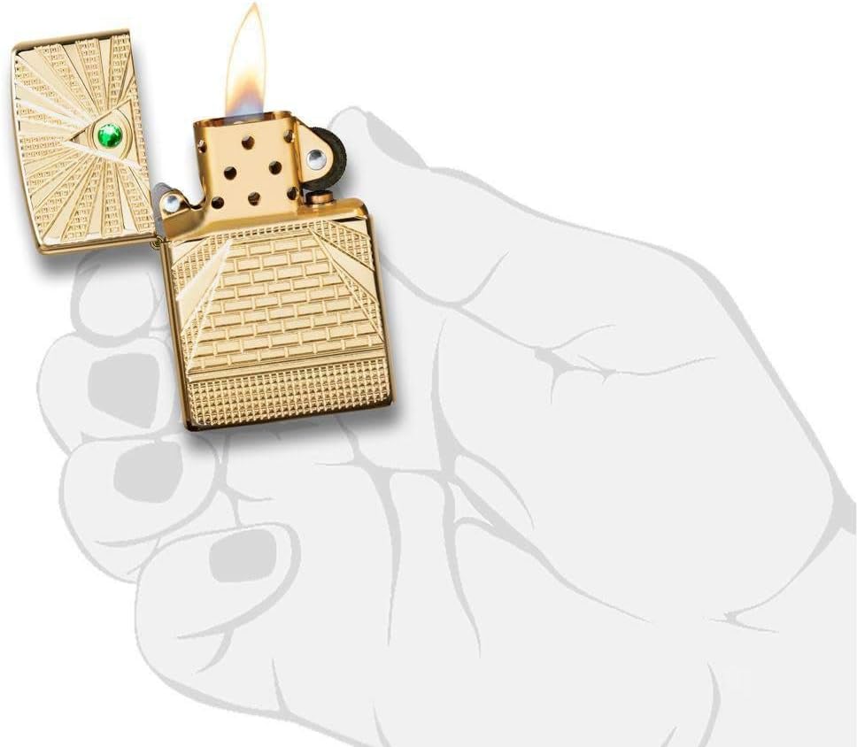 Zippo Eye of Providence High Polish Brass Design Pocket Lighter