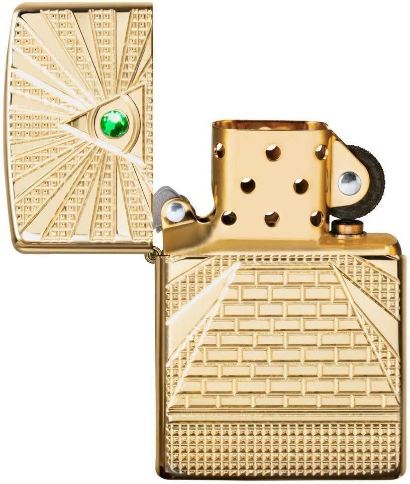 Zippo Eye of Providence High Polish Brass Design Pocket Lighter
