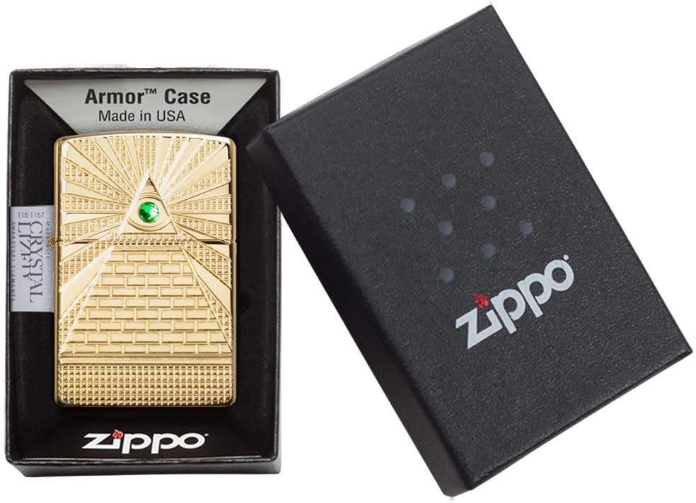 Zippo Eye of Providence High Polish Brass Design Pocket Lighter
