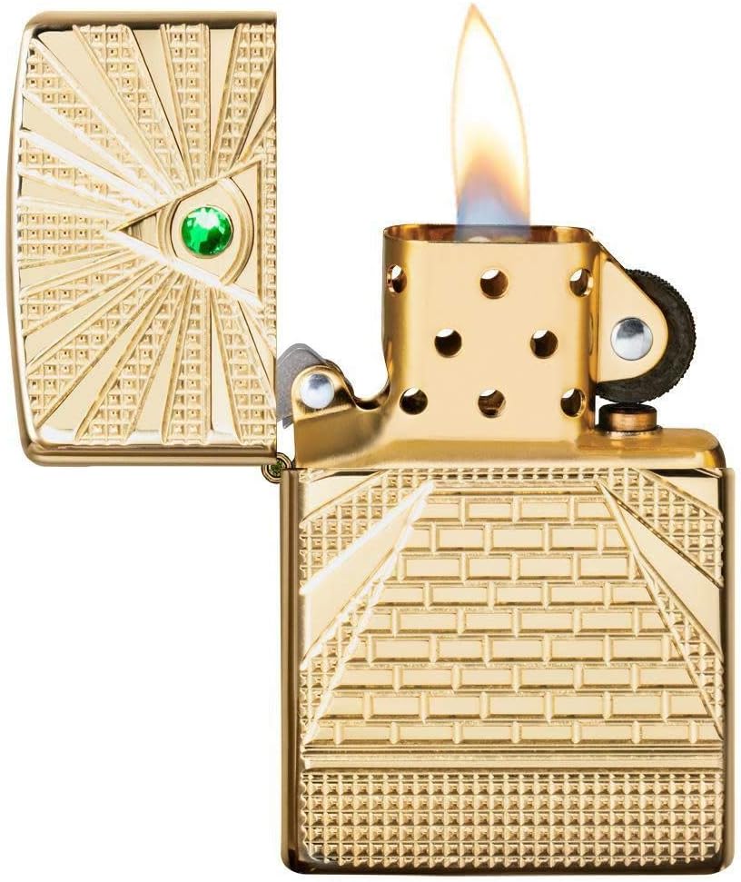 Zippo Eye of Providence High Polish Brass Design Pocket Lighter