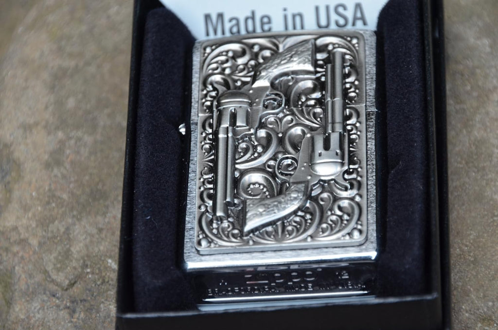 Zippo 2001654 No.200 Revolver Emblem Cigarette Lighter