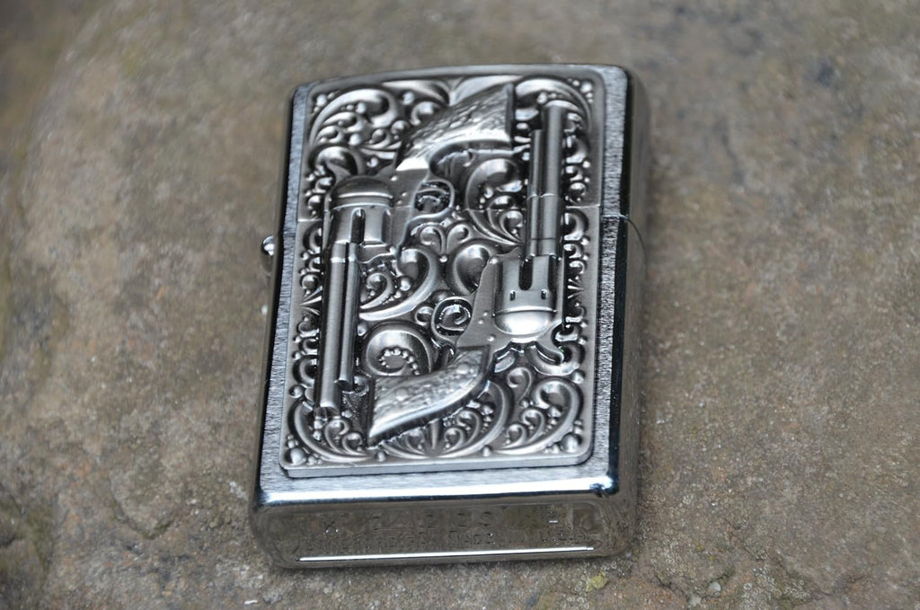 Zippo 2001654 No.200 Revolver Emblem Cigarette Lighter